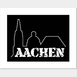 Aachener Dom, Öcher Dom - Lineart Posters and Art